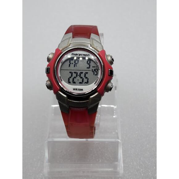Marathon Strawberry Raspberry Red Pink Scarlet Jelly Indiglo Sports Gym Watch - Picture 1 of 5